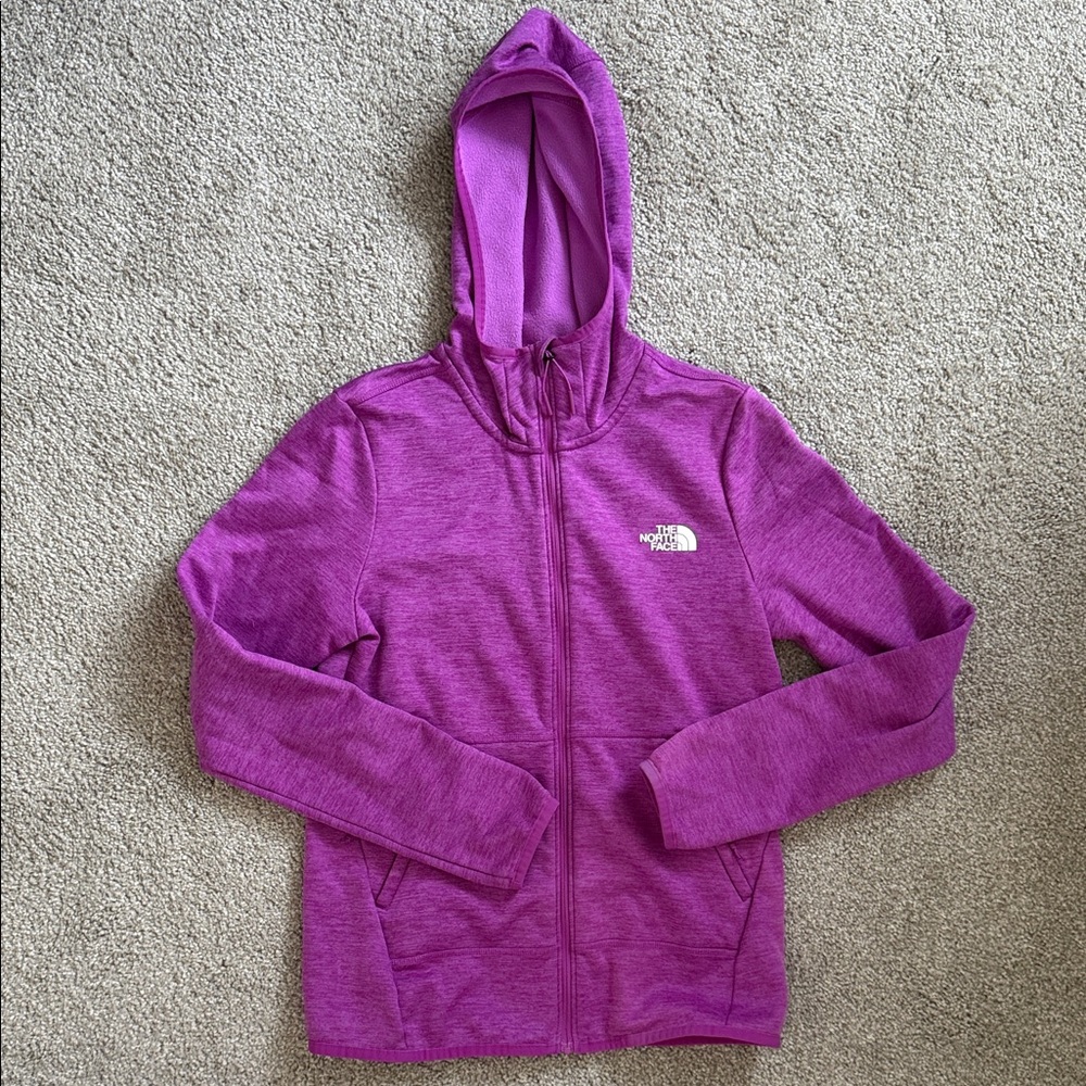 The North Face Magenta Hooded Full-Zip Jacket